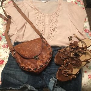 Spense linen batwing blouse